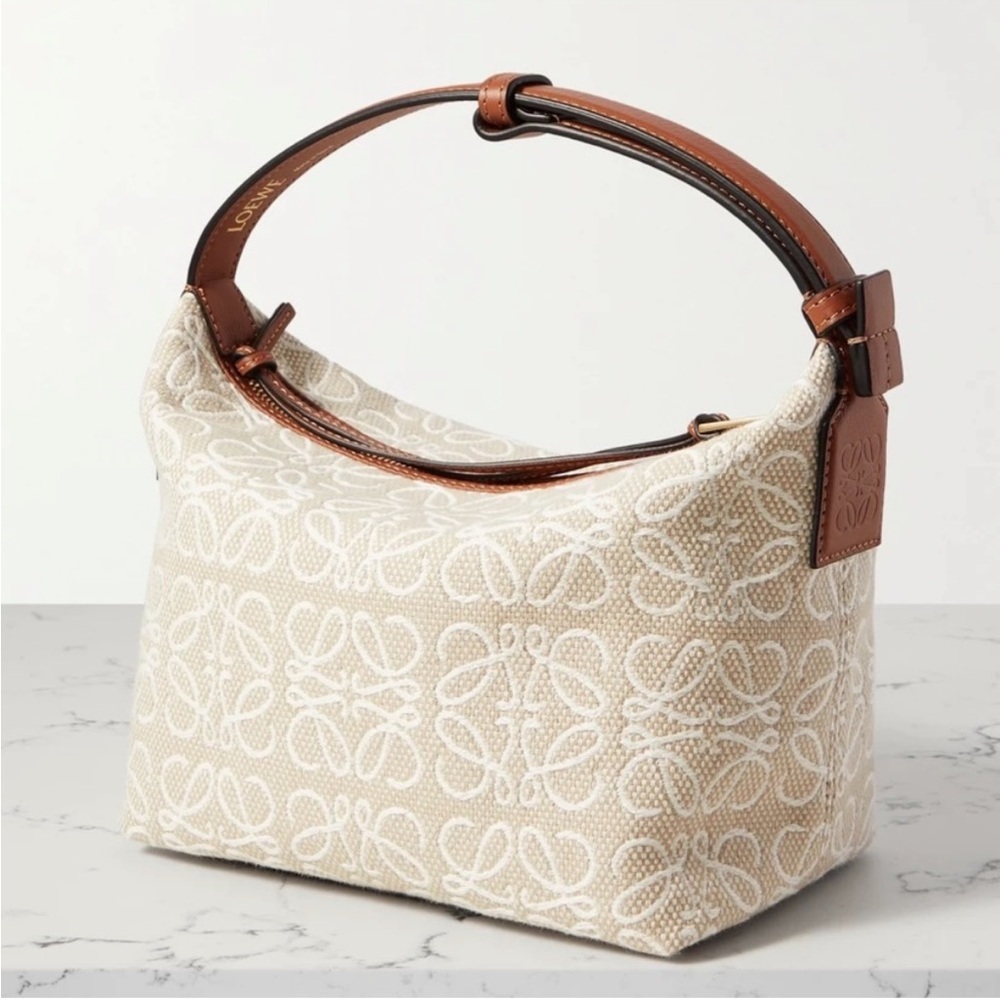 Loewe Cubi Anagram Bag in Ecru Tan